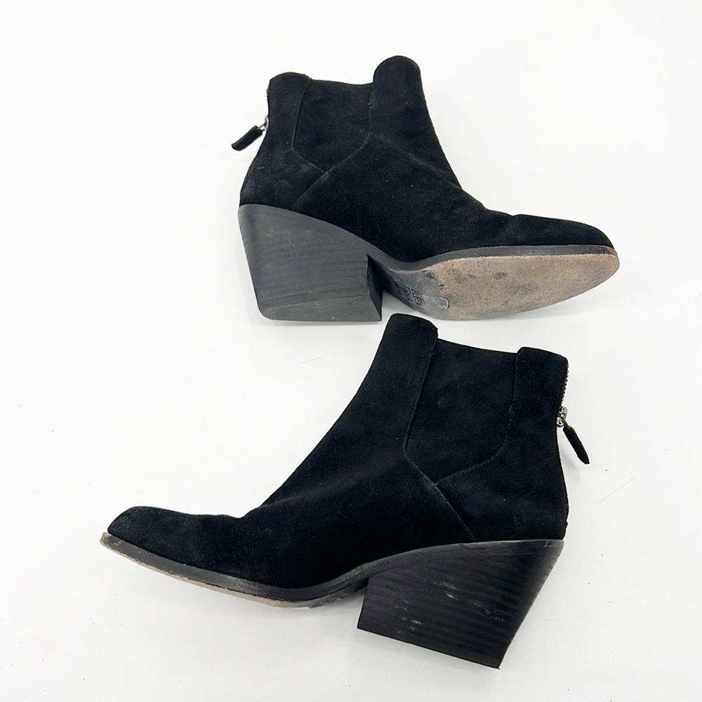 EILEEN Fisher Peer Black Suede Ankle Booties size 7.5 - Picture 6 of 14